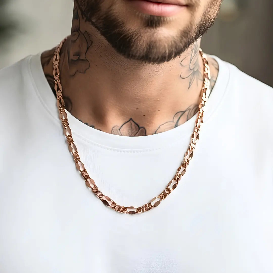 18K Gold Filled Figaro Chain Necklace - 60cm x 12mm